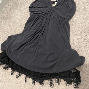 Free people double strap lace trim dress.